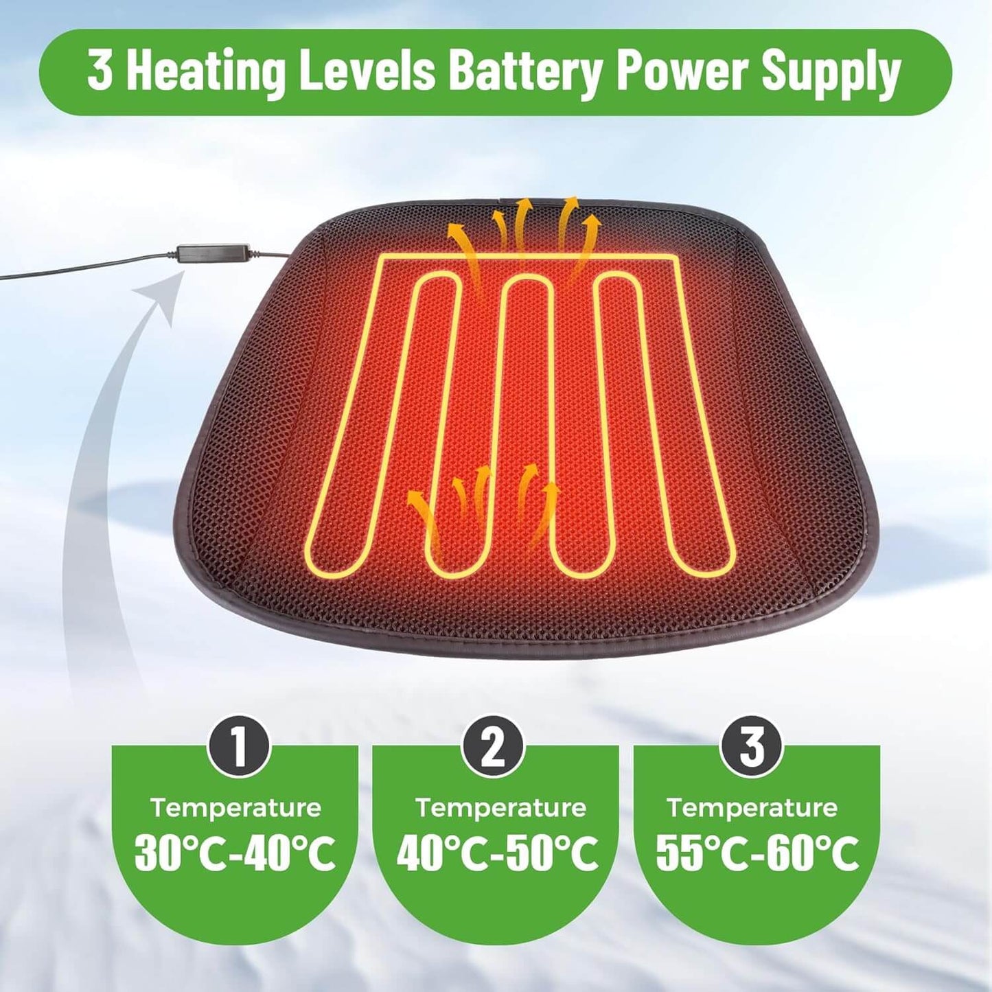 Heated Golf Cart Seat Cover — Fits EZGO, Club Car & Yamaha