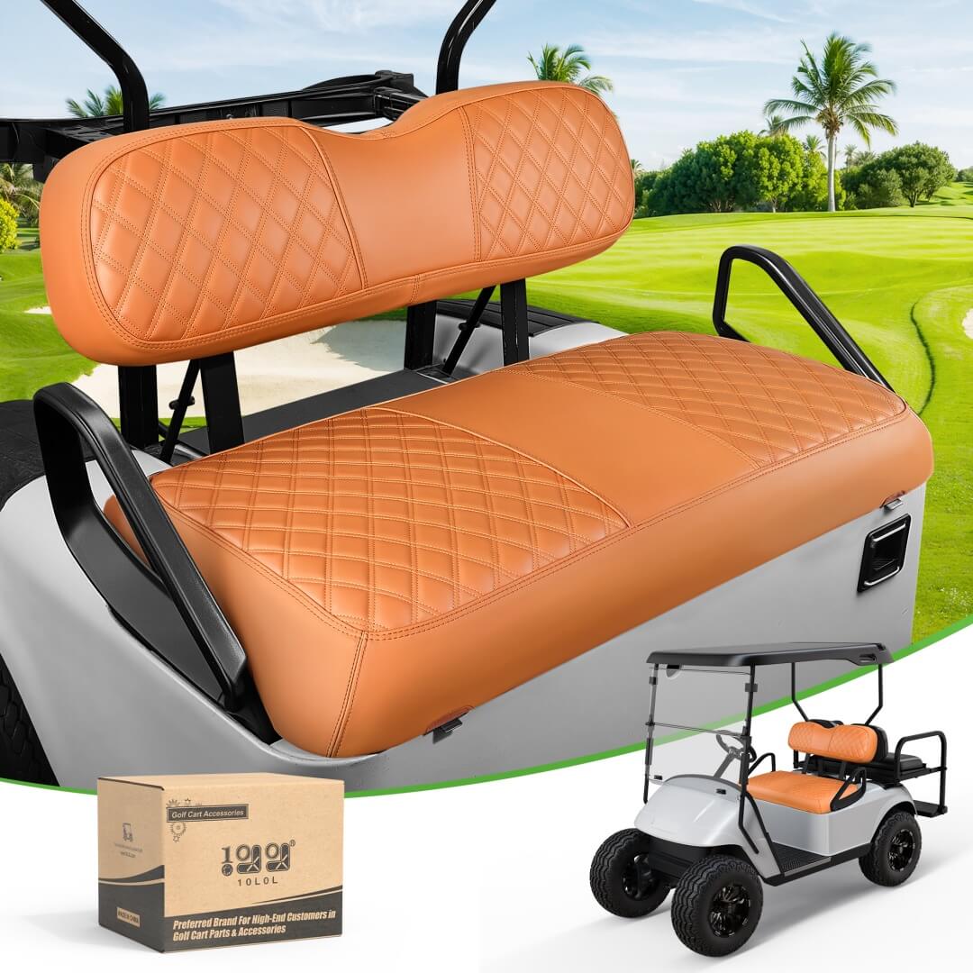 EZGO TXT Golf Cart Front Seat Covers — Memory Foam, Waterproof Set