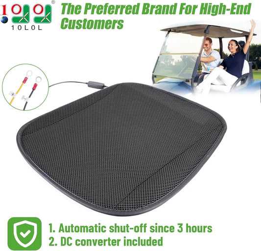 Heated Golf Cart Seat Cover — Fits EZGO, Club Car & Yamaha