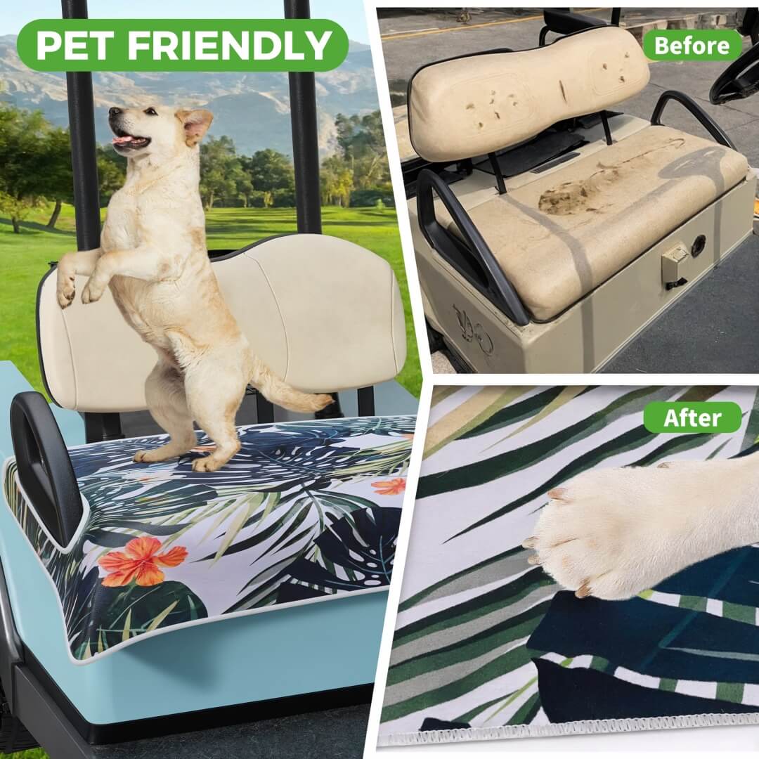Universal Golf Cart Towel Seat Cover — Fits EZGO & Club Car