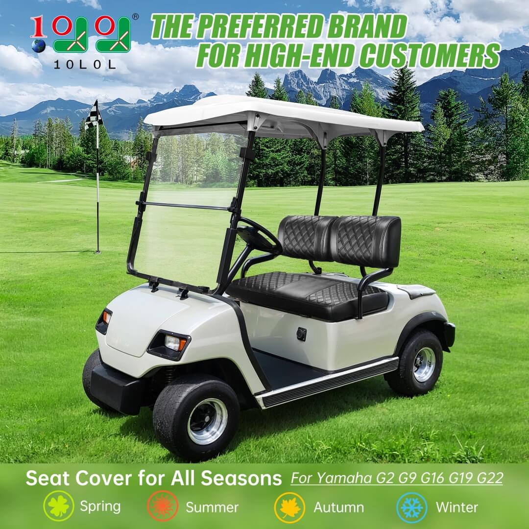 Yamaha Golf Cart Seat Covers — Fits G2-G22 G-Series | Vinyl 3-Piece Set