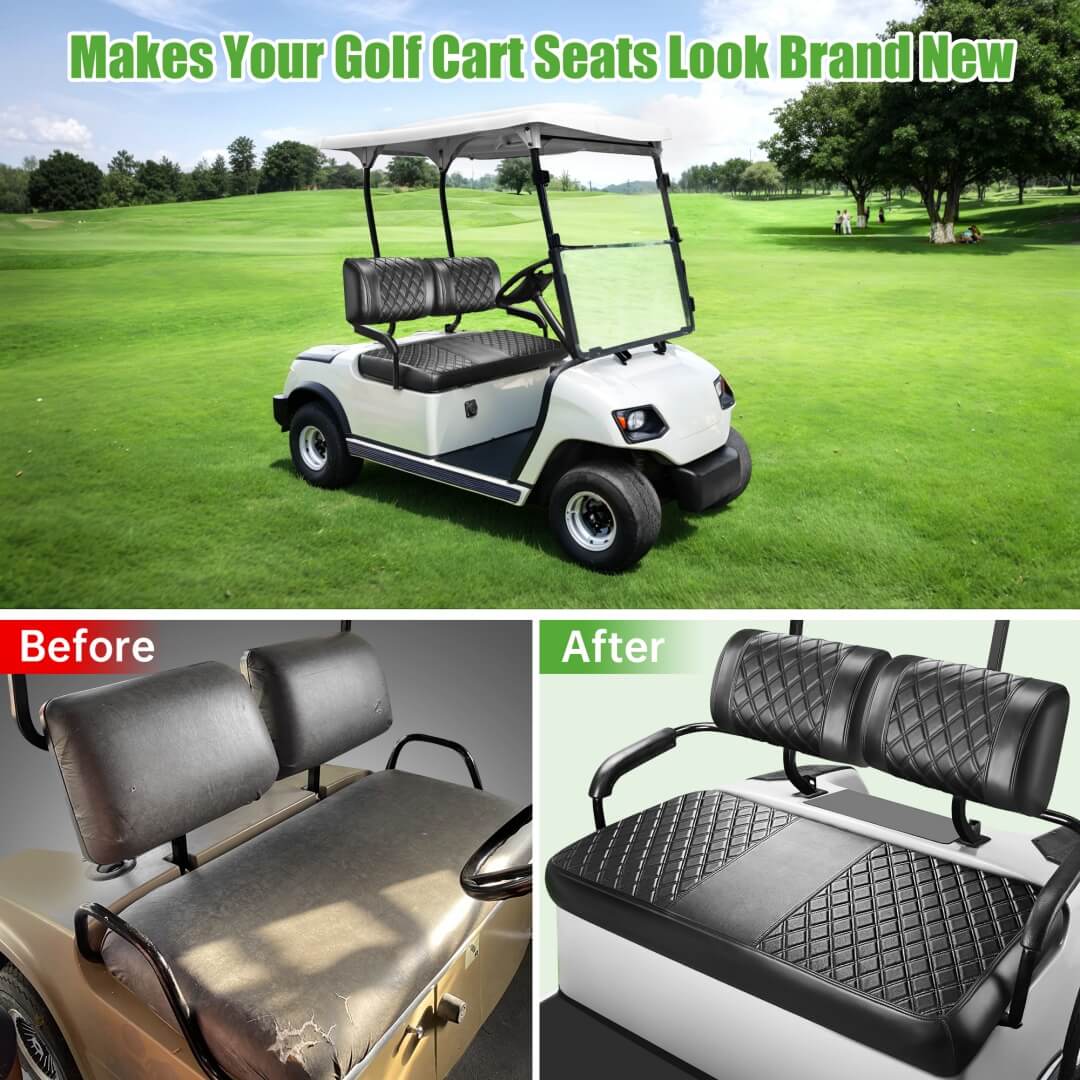 Yamaha Golf Cart Seat Covers — Fits G2-G22 G-Series | Vinyl 3-Piece Set