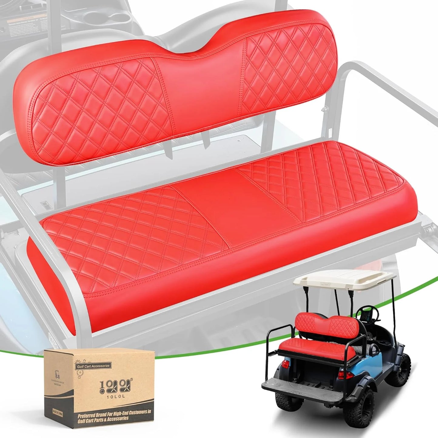 Golf Cart Rear Seat Covers — Universal Fit for EZGO, Yamaha & Club Car
