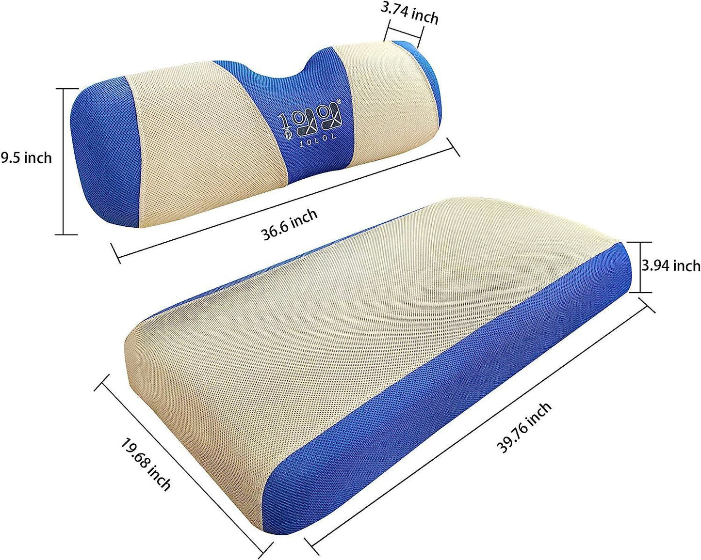 EZGO TXT Golf Cart Seat Covers — Breathable Mesh Front Set